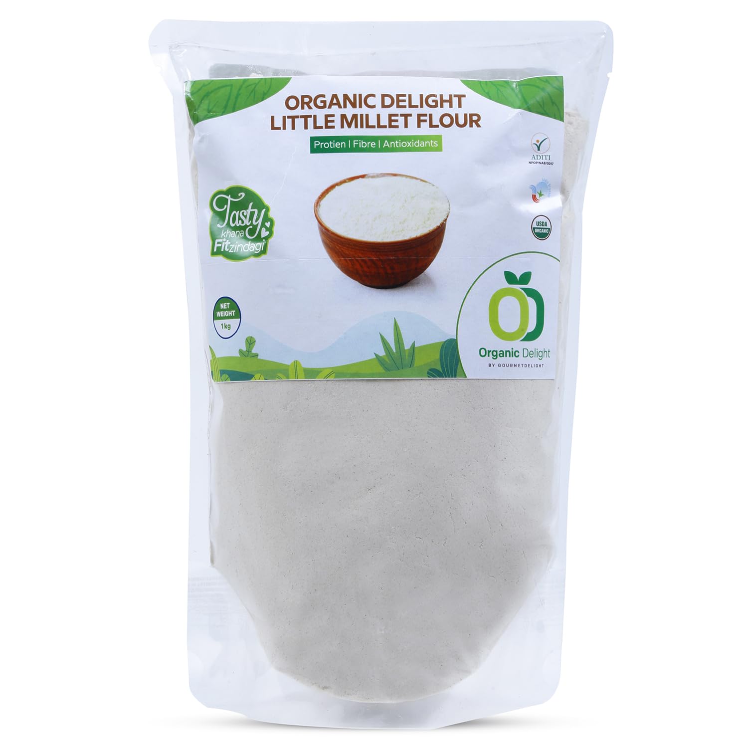 Organic Delight Little Millet Flour/Atta – 1 Kg (Pack Of 1) Gluten Free, Rich In Fiber, Protein, Antioxidents | 100% Organic | Millet Dosa Flour (B0CGTY18BL) Amazon Price History, Amazon Price Tracker