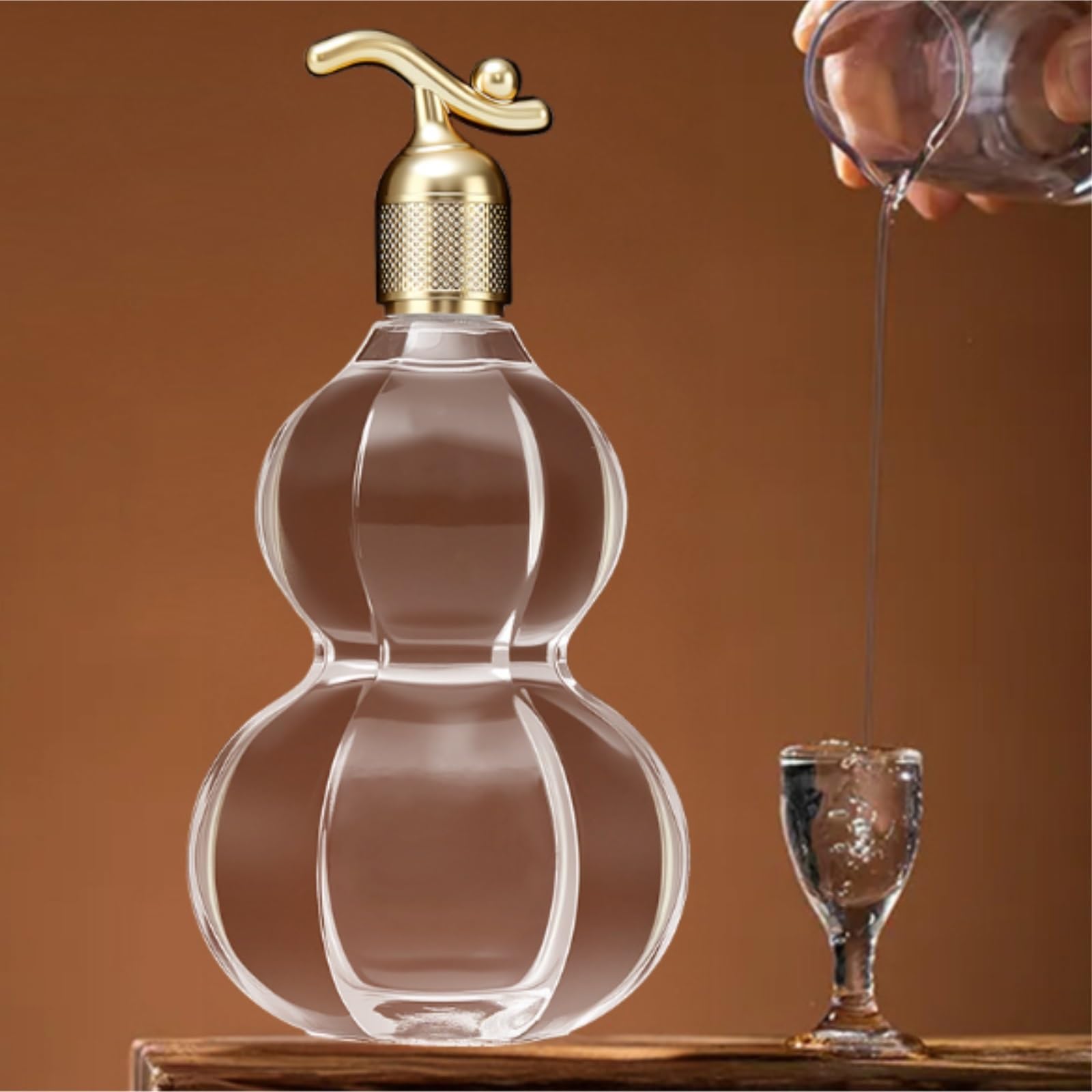 Decanter per Vino Rosso Whisky Decanter A Forma Di Zucca, Caraffa For Vino In Vetro Spesso, Bottiglia Stoccaggio Decantatore