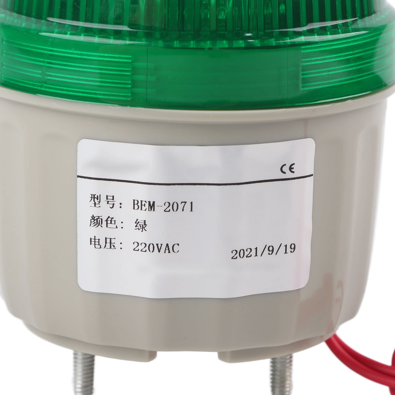 Spia Luminosa BEM-2071 Indicatore Lampeggiante Rotante a LED Spia Rotante Portatile Per Monitoraggio 220 V Ca(Verde)