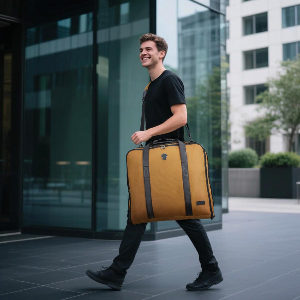 WELKINLAND 2-Suit Carry On Garment Bag per viaggi, 30-L Suit Holder Travel Bag, 8-Pocket Garment Bag per gli uomini, senza pieghe borse per abiti da viaggio per abiti, durevole borsa da viaggio porta