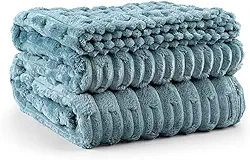 Cobertor Coberta Polar Queen 2,40x2,20 Manta Ultrasoft Alto Relevo Extra Macia Turmalina Azul