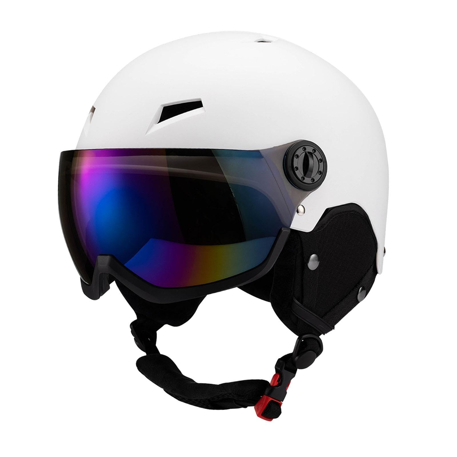 Kask narciarski okulary ochronne kask deskorolkowy do sportów zimowych na zewnątrz biały S
