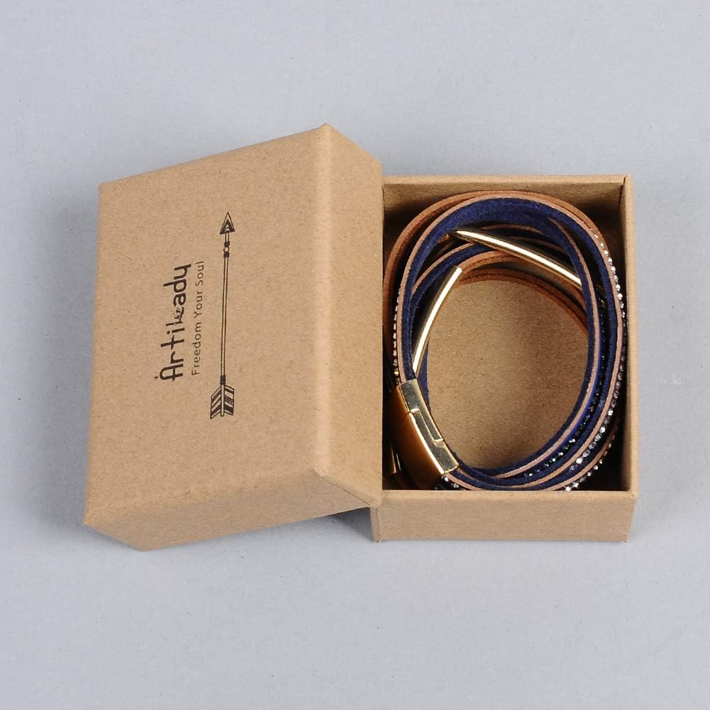 Artilady Leather Wrap Bracelets for Women - Pearl Bracelets Handmade Clasp Bangle Bracelet with Beads Jewelry Gift for Women and Mother - Image 7