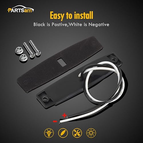 Vista 6 de Partsam 10 luces indicadoras laterales de 3.8 pulgadas de color ámbar delgado con 6 LED para remolque, camión, camioneta, camioneta, camioneta