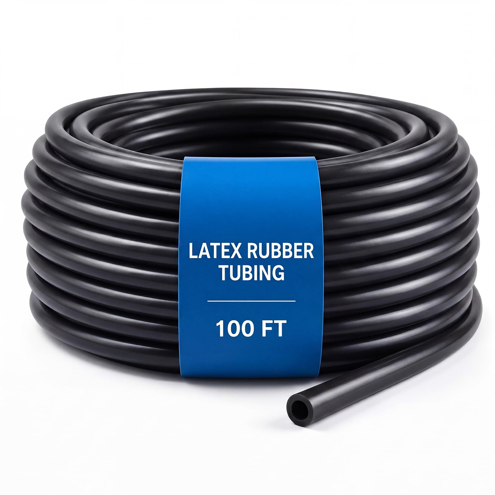 Frienda 100 ft Latex Surgical Rubber Tube 3/8" Od 1/4" ID,Black
