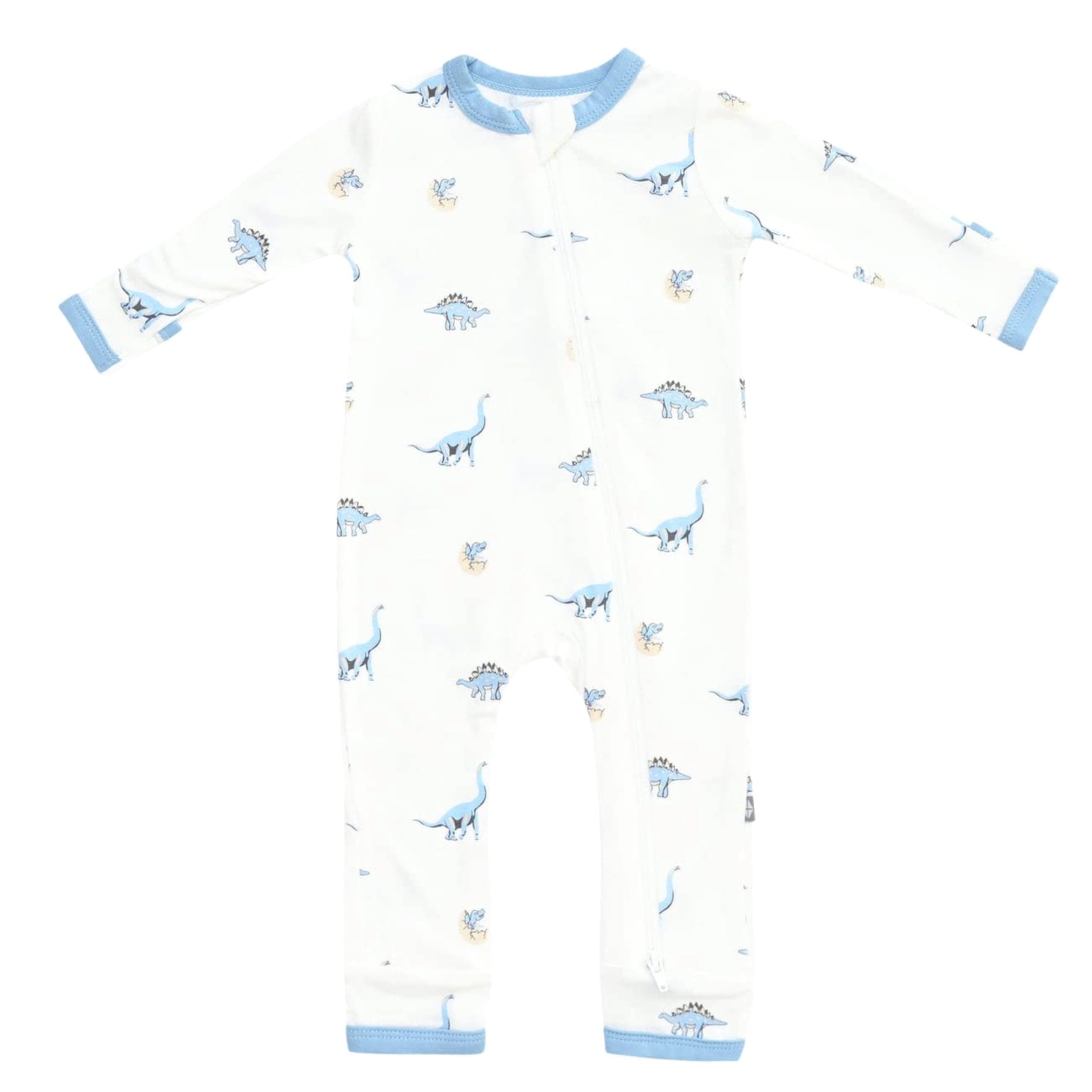 Kyte Baby Unisex Rayon Made From Bamboo Zippered Rompers (3-6 Months, Jurassic)