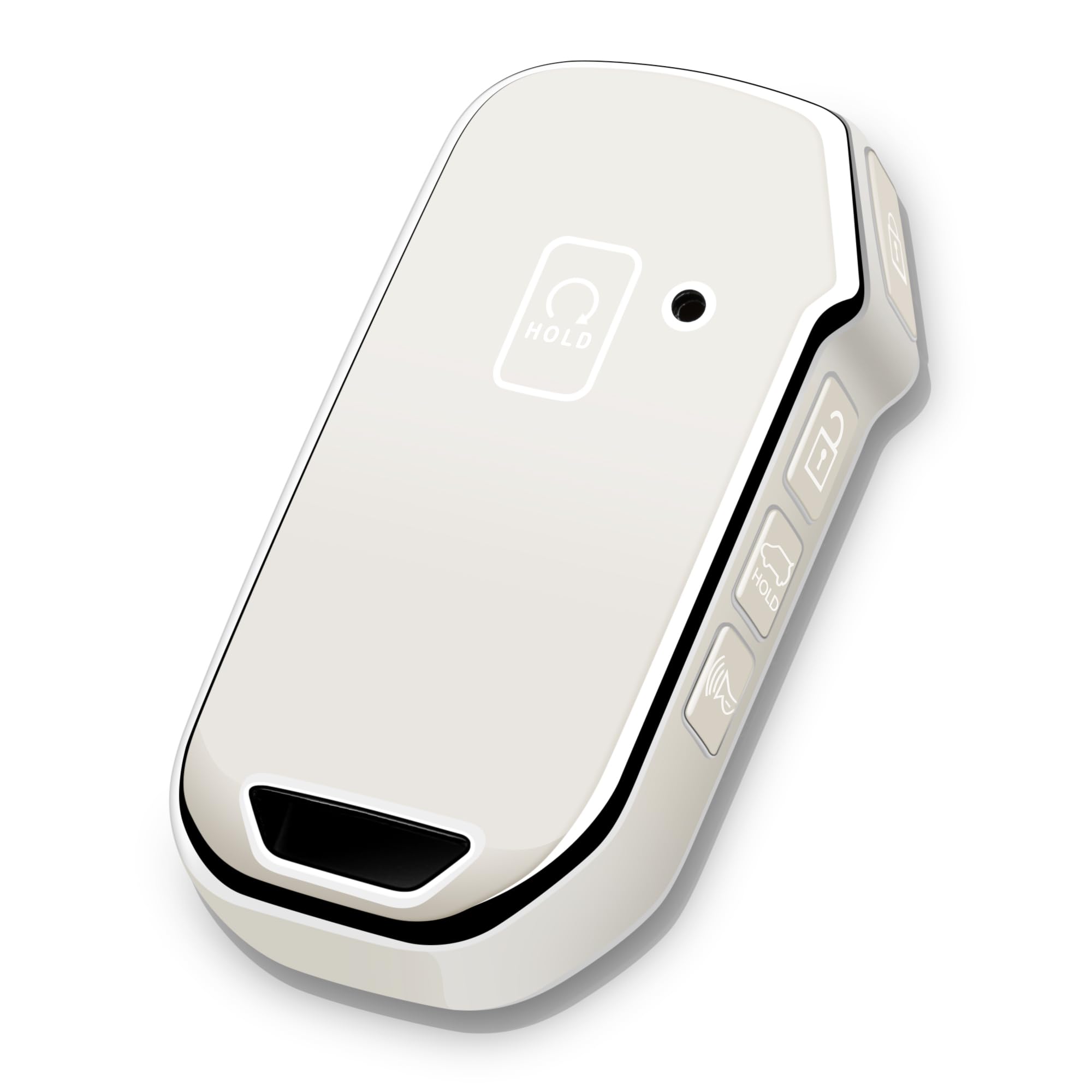 Compatible with Kia Key Fob Cover Silver Car Keychain Holder Case Protector Forte K5 Sedona Seltos Soul Sportage Stinger Telluride Accessories