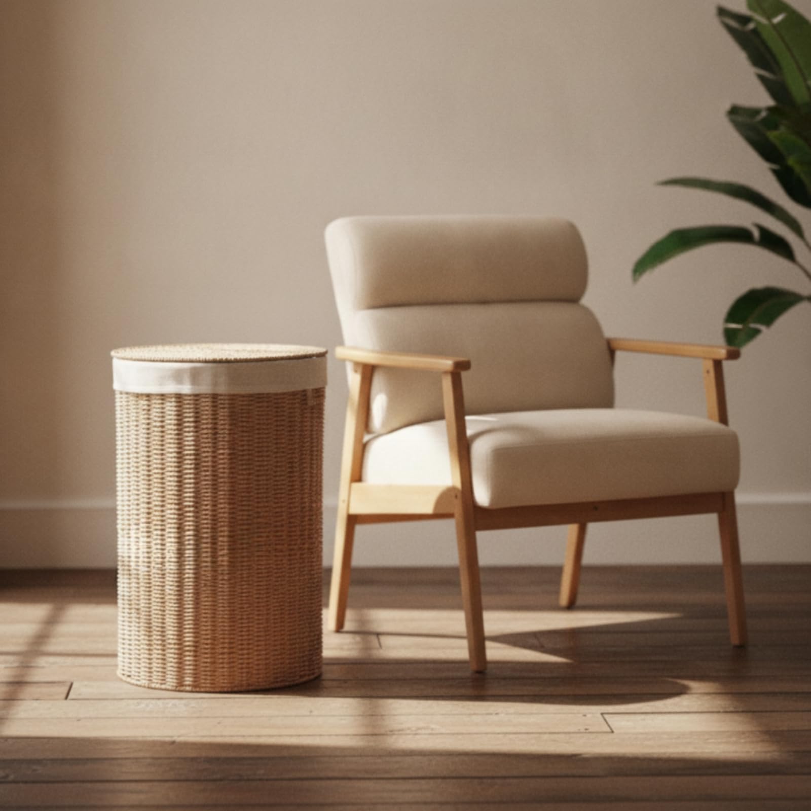 Baoblaze Cesto de Ropa Sucia Cesta de Almacenamiento con Tapa Organizador Tejido a Mano de Cuerda de Papel con Forma Cilíndrica y Tapa Plana Adecuado para Dormitorio Baño Armario