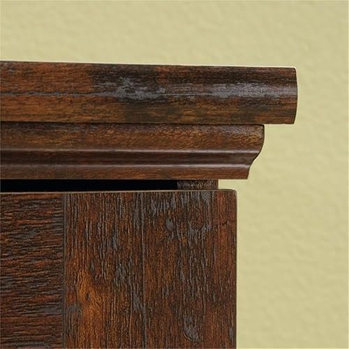 Miniatura 6 de Pemberly Row Escritorio en forma de L para oficina en casa con almacenamiento en torre de computadora en Curado Cherry