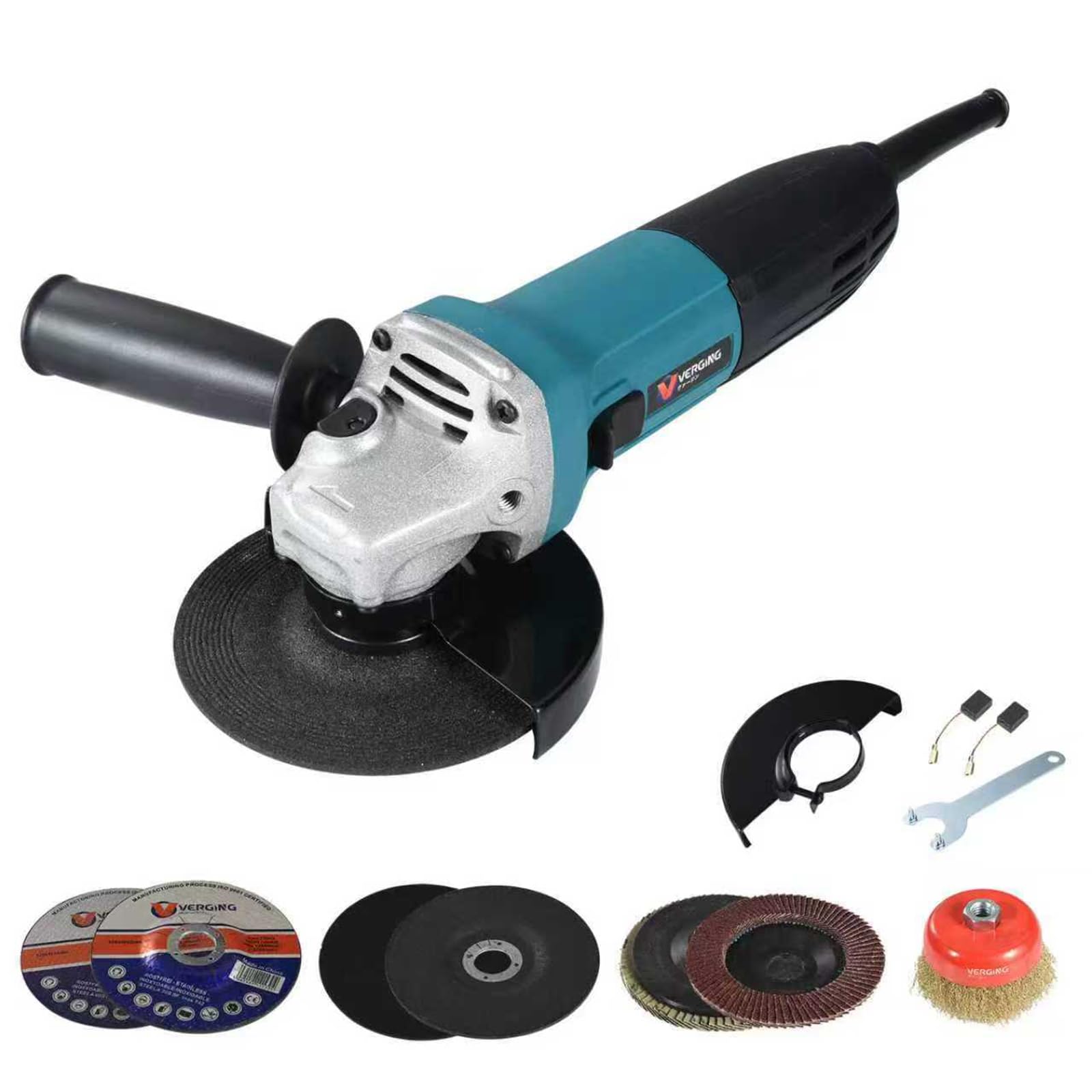 VERGING 7.5 Amp Power Angle Grinder, 4-1/