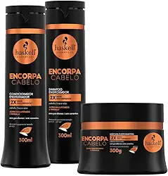 Ísis Cosméticos Kit Encorpa Cabelo Shampoo + Condicionador + Máscara (300ml/g) - Kit de Cabelo - Sem Parabenos, Sem Corantes - Espessamento para Cabelos Finos e Ralos