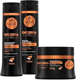 Ísis Cosméticos Kit Encorpa Cabelo Shampoo + Condicionador + Máscara (300ml/g) - Kit de Cabelo - Sem Parabenos, Sem Corantes - Espessamento para Cabelos Finos e Ralos