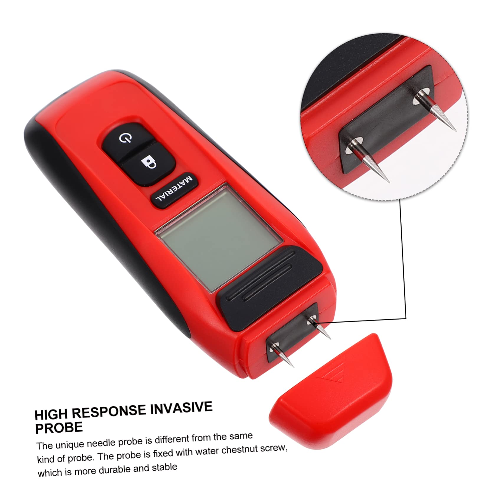 Medidor de Humedad de Madera 9v Dc Modelo G110 Rojo