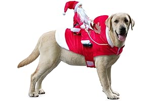 Thing 1 Dog Costume for Christmas: Idepet Santa Claus Riding Horse Pet Apparel