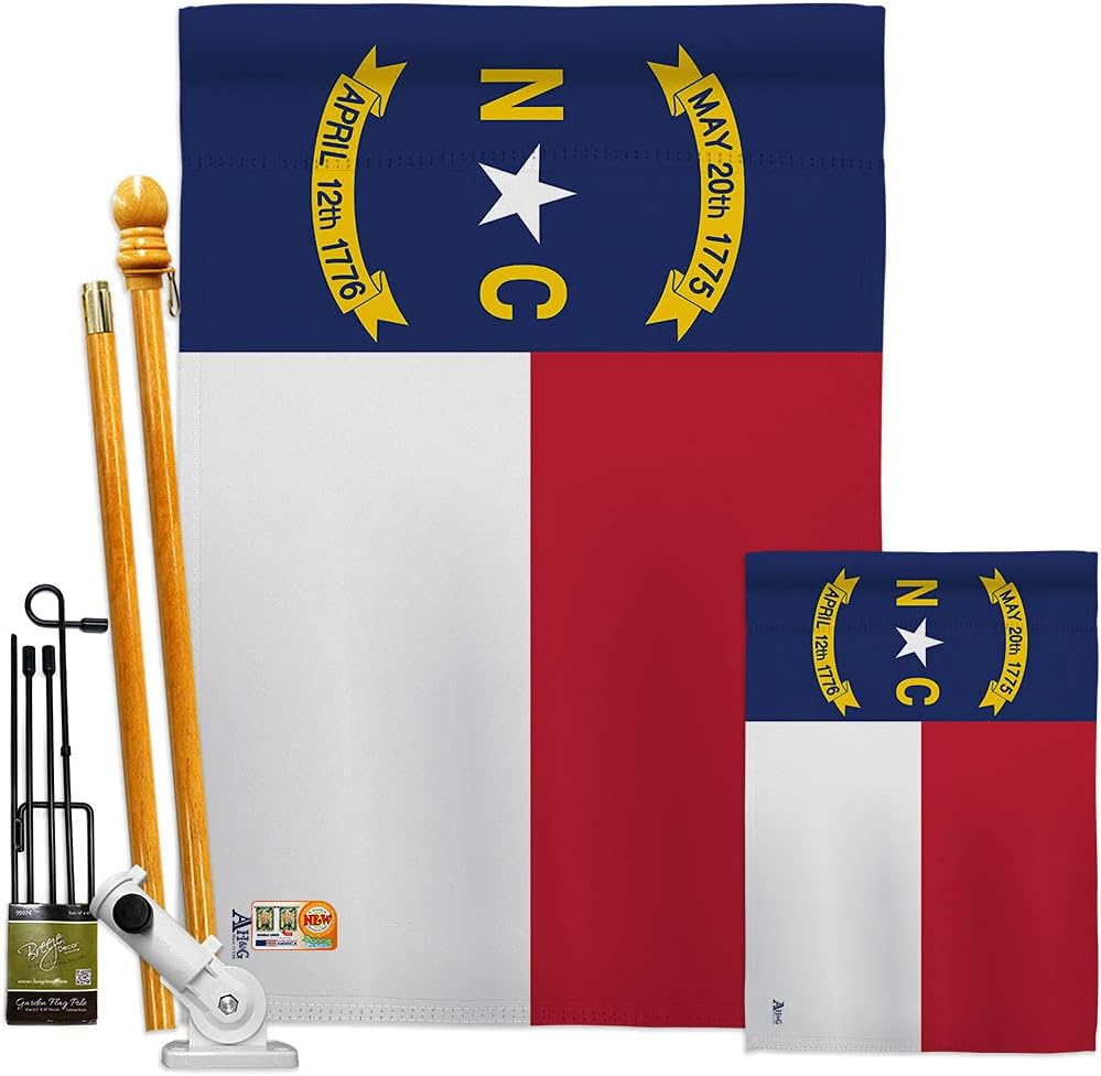 North Carolina House Flag Americana States USA American Territories Republic Country Particular Area Small Decorative Gift Yard Banner Double-Sided Made In 28 X 40