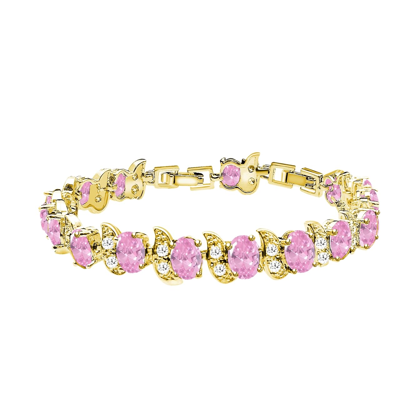 LMXXVJ Fashion Tennis Bracelet Created Emerald White Gold Plated Charm Bracelet Gifts Jewelry for Women