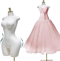 Vista 1 de Female Mannequin Body Torso, Plus-Size Adjustable Sexy Dress Form, Metal Stand Base Clothing Display Model Manikin, Retail Model for Store