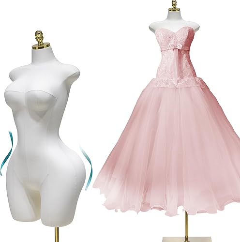 Torso corporal de maniquí femenino, forma de vestido sexy ajustable de tamaño grande, base de soporte de metal, modelo de exhibición de ropa, modelo