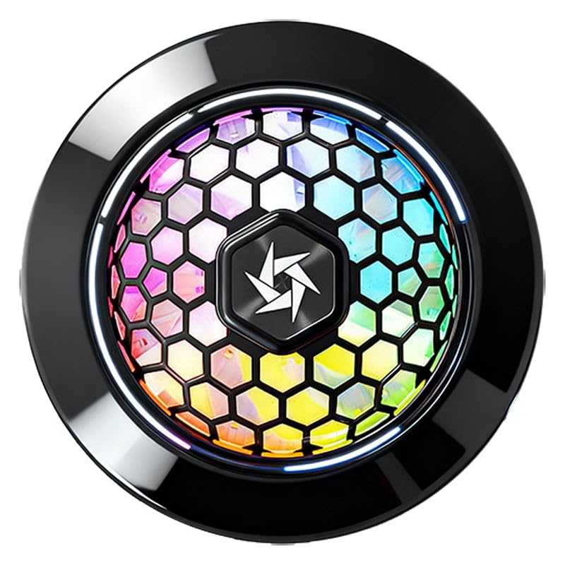 Image of Phone Cooler with AI Cooling Mode, RGB Lighting, Real-Time Temperature and Power Display, Strong Magnet and Clip Mount, Ultra-Quiet Fan (SL71)