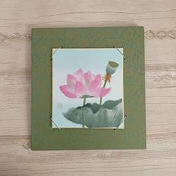 蓮の花「絵画」2L判サイズ原画 双頭蓮 – 絵画や壁飾り販売｜