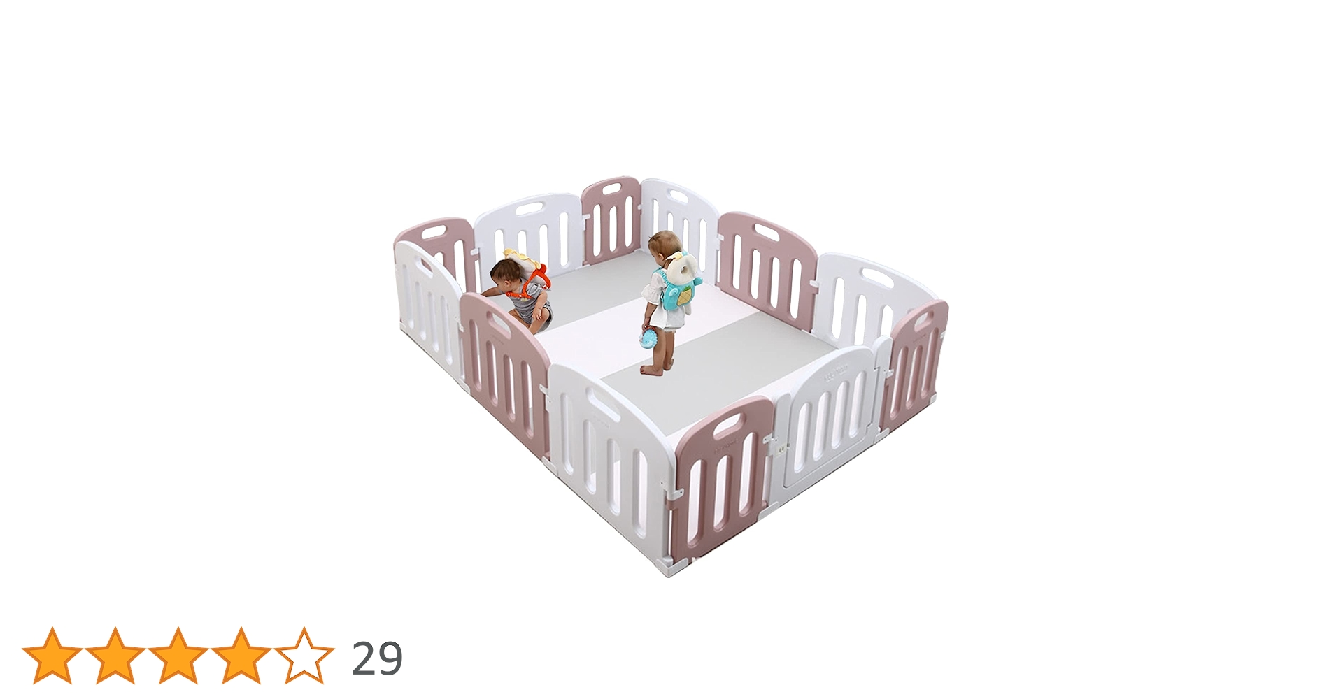ベビーサークル　Baby  ホワイト　ピンク　サークル 61bE-ChammL.jpg_BO30,255,255,