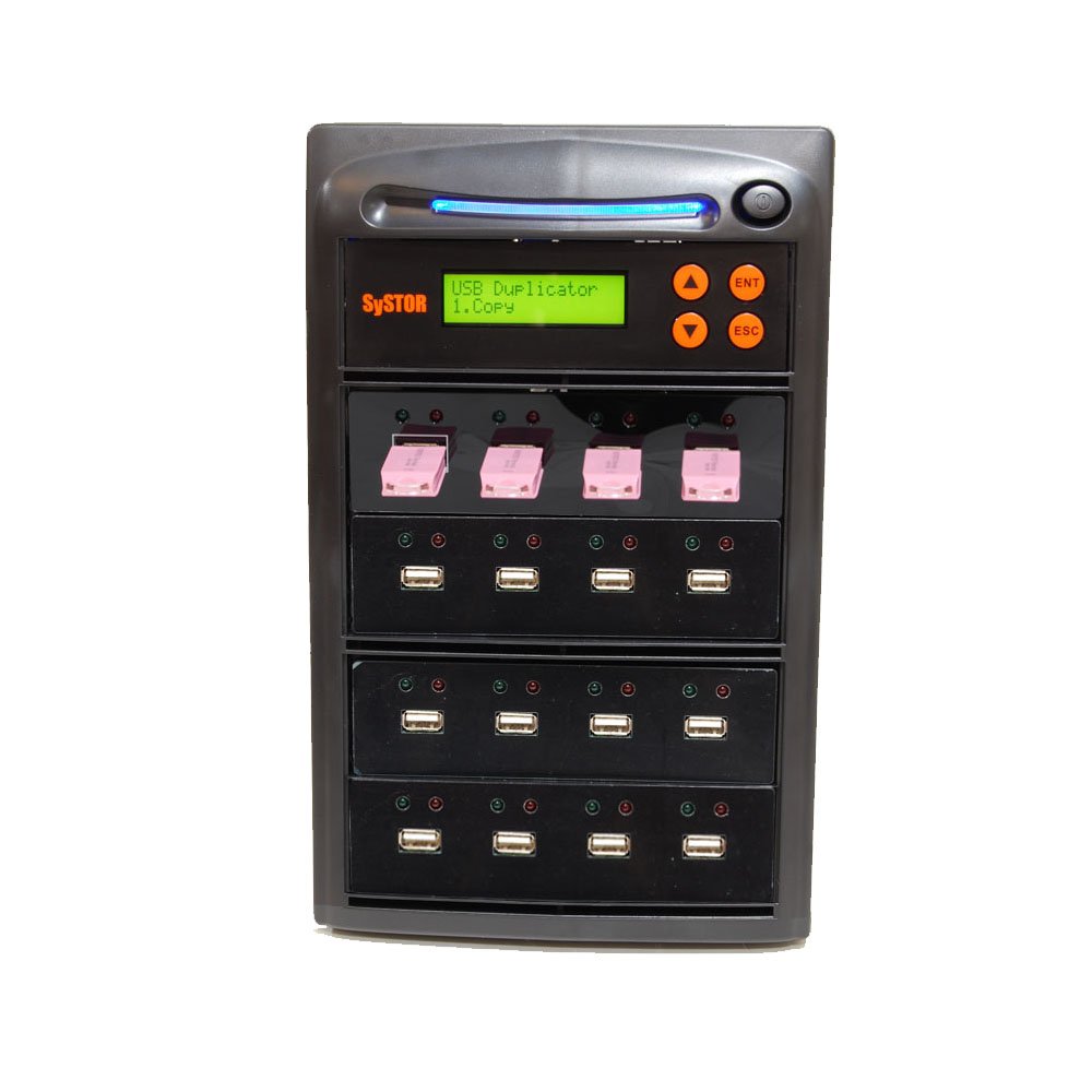 Systor 1 to 15 USB Duplicator & Sanitizer 2GB/Min - Standalone Multiple Flash Memory Copier & Storag
