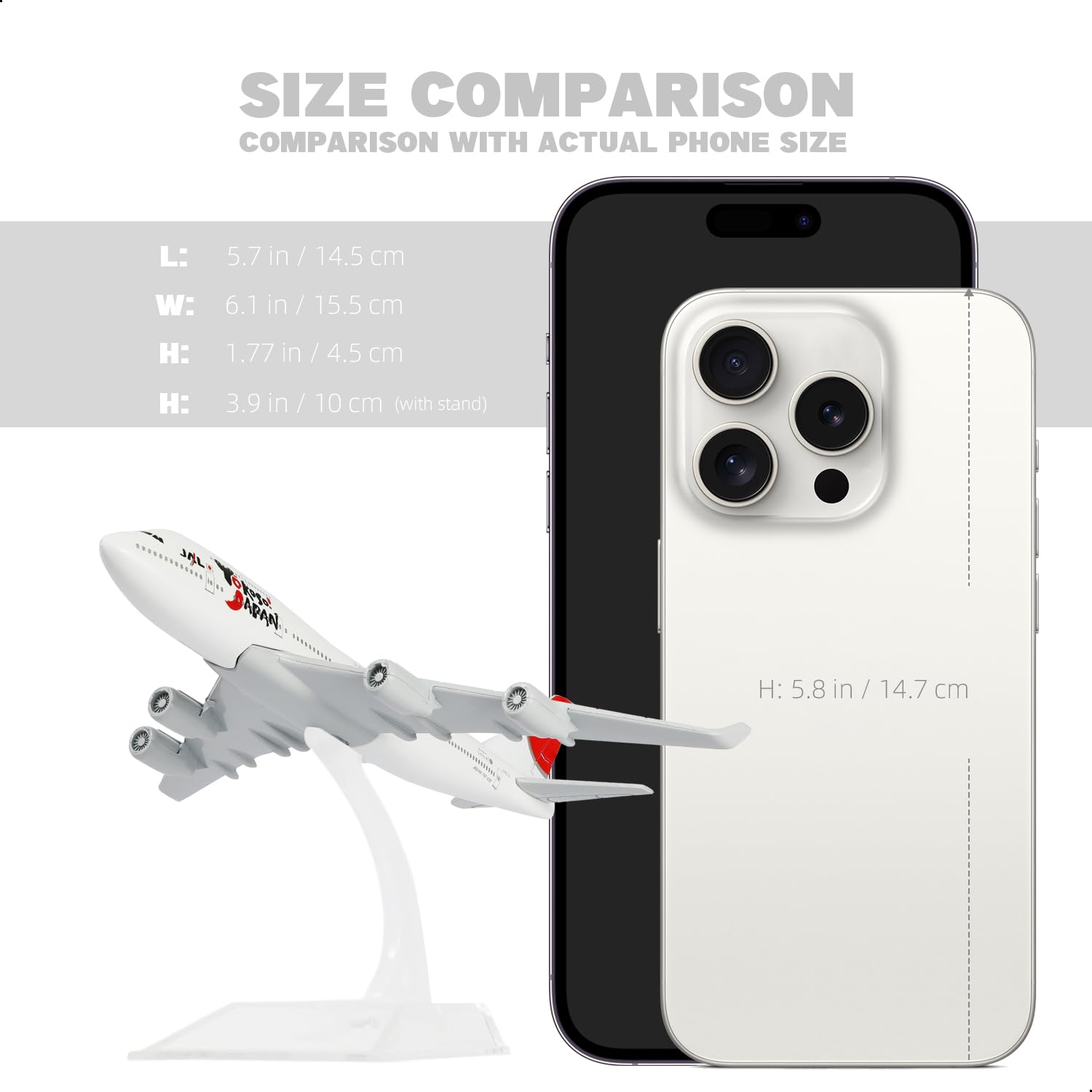 Amazon | QIYUMOKE 1/400 JAL 日本航空 ボーイング747 飛行機モデル