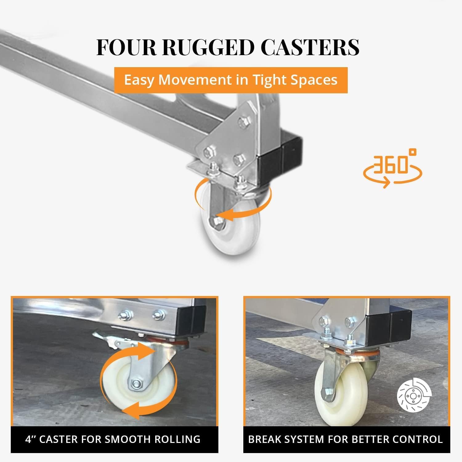 Anchor-Man Jet Ski Dolly, Small Boat Dolly Jetski Stand for Moving Watercraft, Adjustable Jet Ski Trailer with 4 Casters & 2 Brakes, Heavy-Duty Boat Stands Floating Jet Ski Dock, 1300 Lbs Capacity