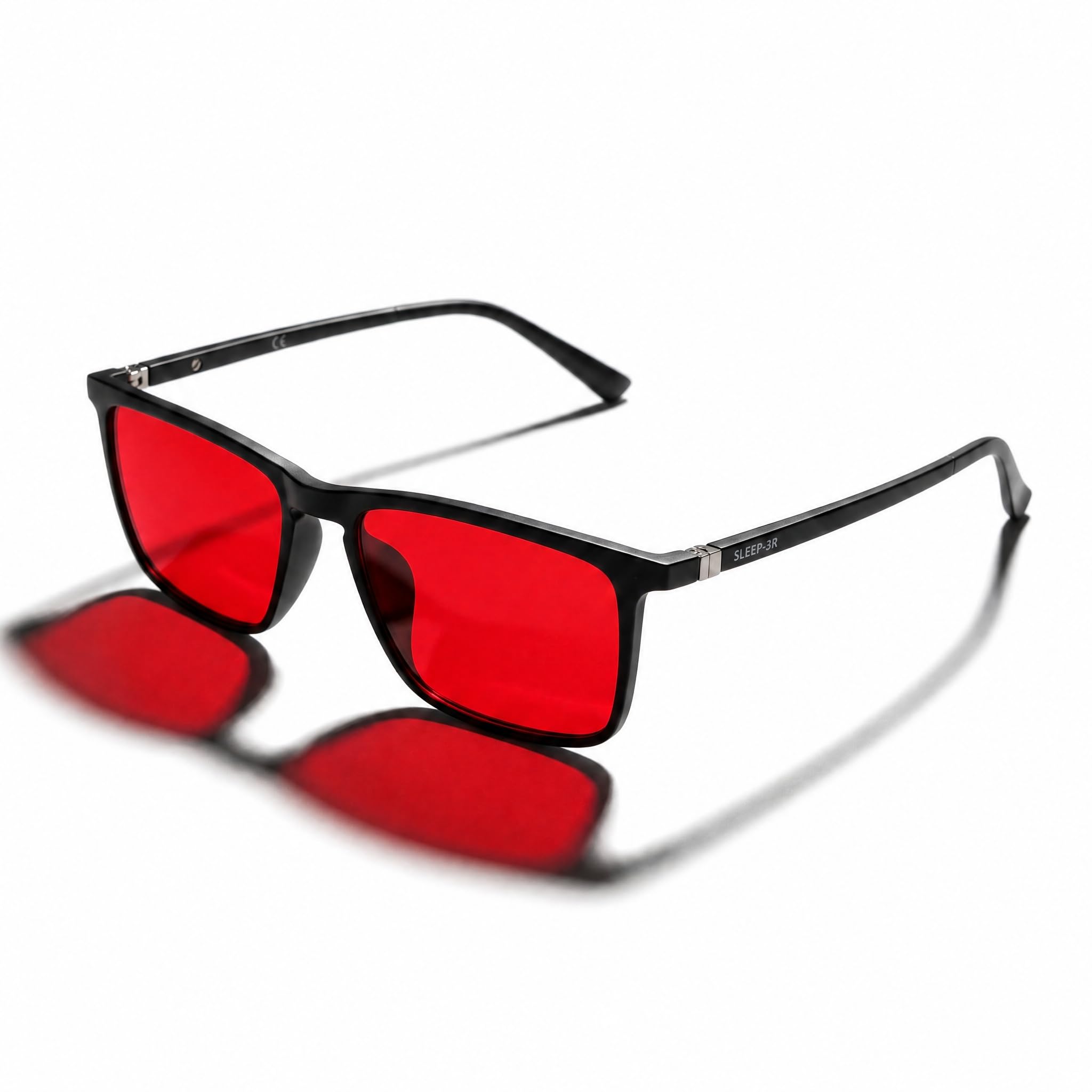 Lunettes rouges anti-lumière bleue SLEEP-3R Filtre 100% lumière bleue et verte pour PC Gaming homme femme