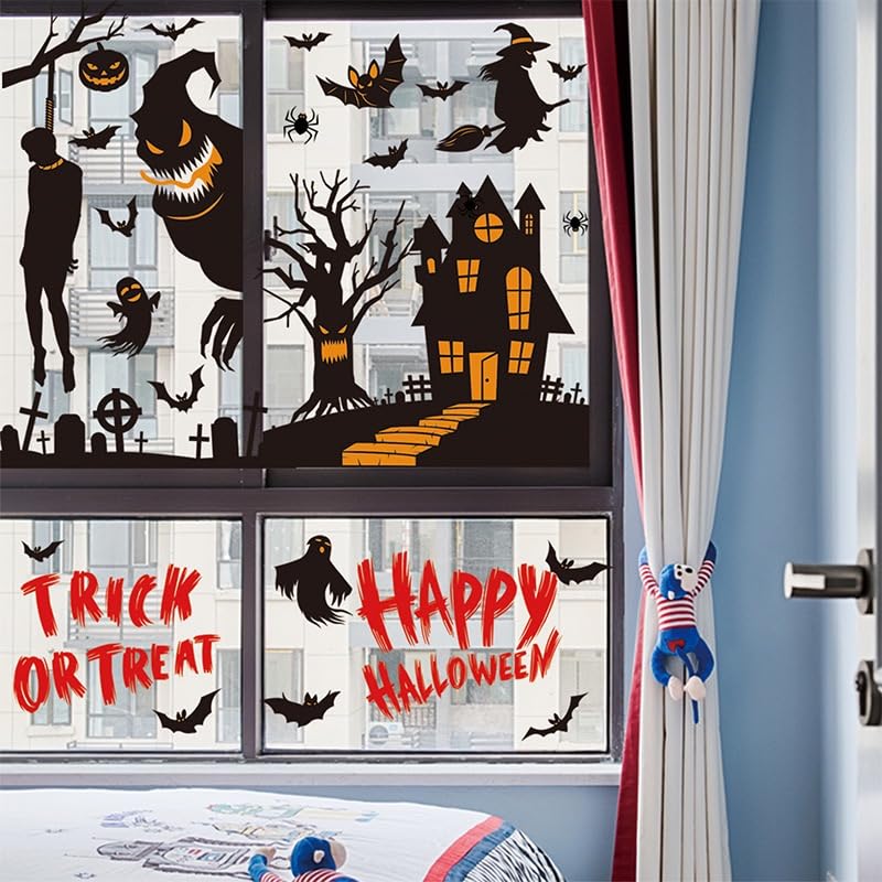 halloween raamsticker van herbruikbare statische vinyl silhouet