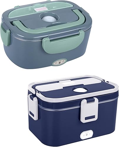 Miniatura 1 de Fiambrera eléctrica de 1.5 L y 1.8 L, calentamiento rápido de 80 W, diseño portátil de gran capacidad, modernas loncheras eléctricas para camión de
