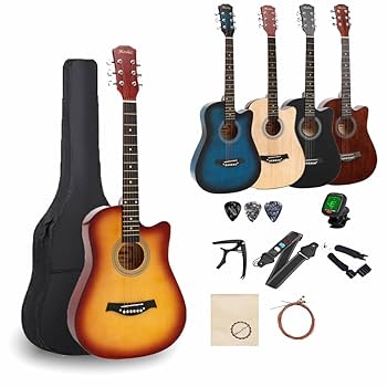 初心者用フォークギター！ Amazon | Vaguelly 23 インチ アコースティック ギター 小型