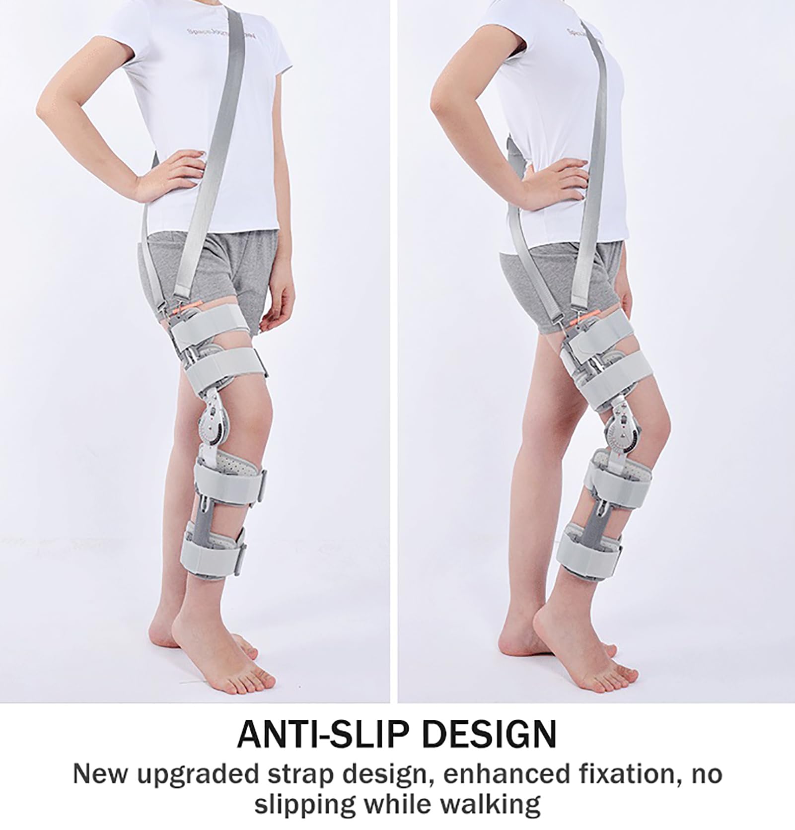 Rodillera con descargador Ajustable, inmovilizador de Rodilla con bisagras para desgarro de menisco y Dolor en la articulación de la Rodilla por Hueso con Hueso