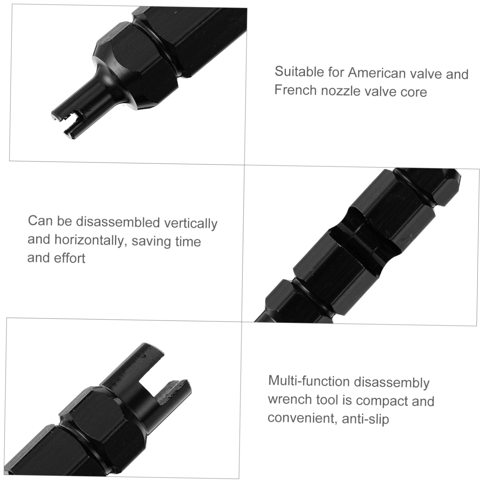 DOITOOL Valve Core Tool Tire Valve Stem Removal Tool Gas Nozzle Wrench Compact Portable