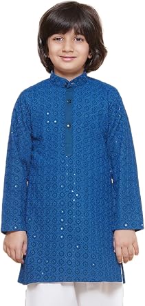 AJ DEZINES Kids Indian Ethnic Wear Chikankari Kurta For Boys|Boys Indian Outfit|Traditional Festive|Kurta For Kid Boy