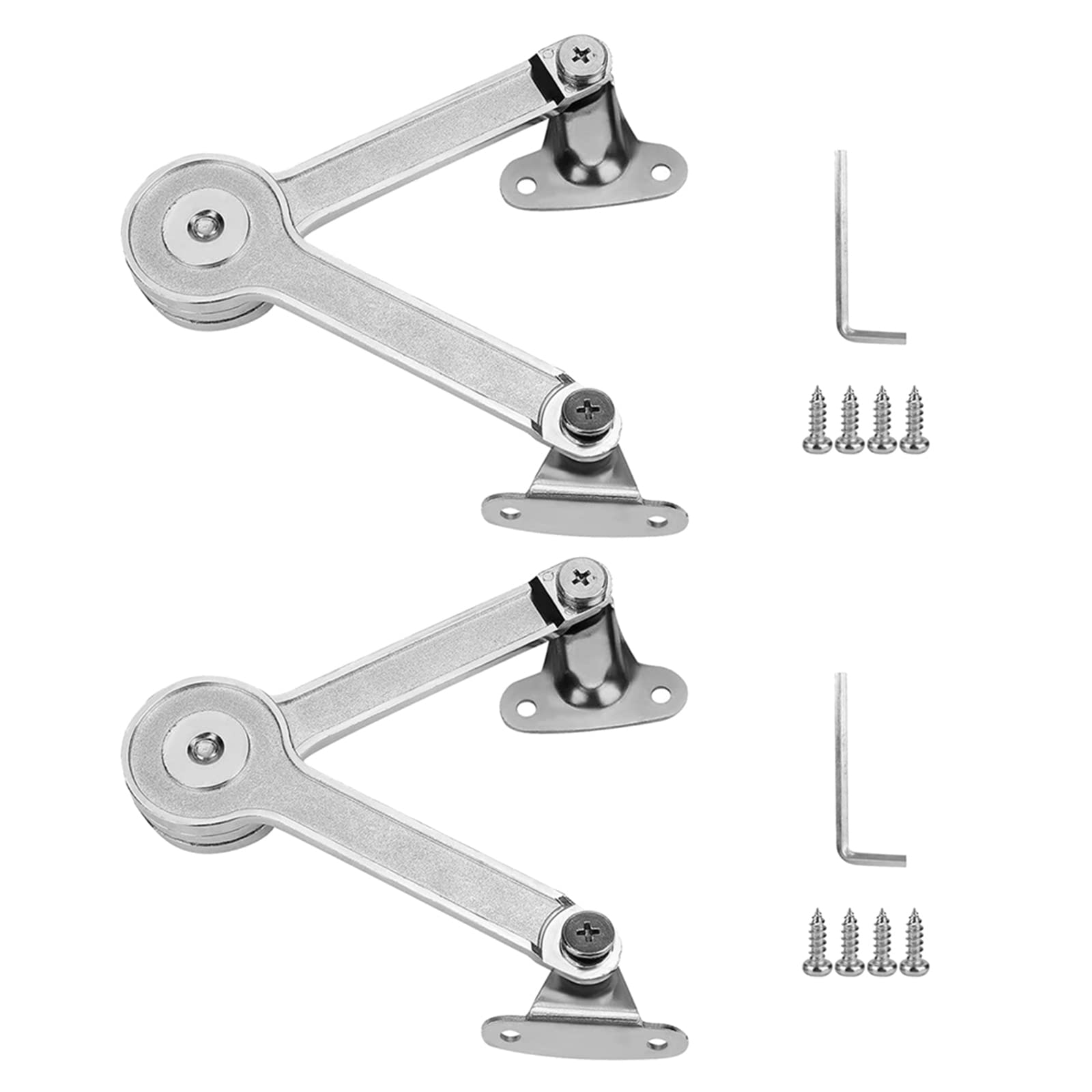 Maxtonser Lid Hinges Soft Close Lid Stay Hinge Heavy Duty Lid Hinge Folding Toy Box Hinge 75°/ 90° / 110° Lid Stays