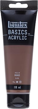 LIQUITEX Acrylic Paint Basics B-142, Bronze, 4.0 fl oz 118 ml