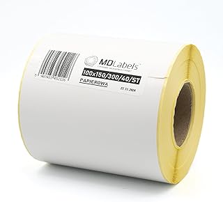 Etiquetas autoadhesivas de transferencia térmica, color blanco, 100 x 150 mm, 300 unidades, color blanco