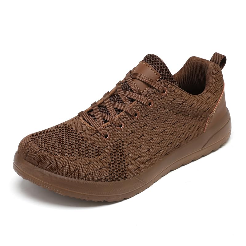 Image of Men Non-Slip Work Shoes Tennis Gym Sneakers Breathable Slip Resistant Lightweight and Comfortable for All-Day Wear Sports and Walking