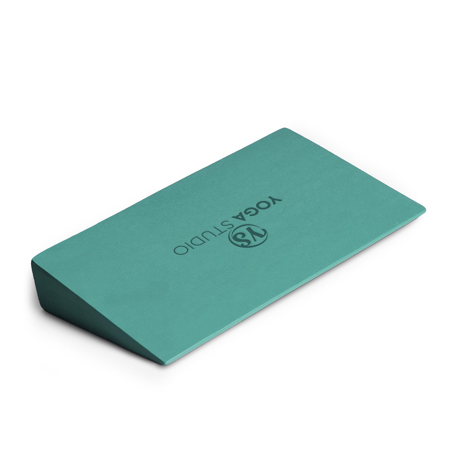 Yoga Studio EVA Half Yoga Wedge Block | Slant Board | Calf Stretcher | Lightweight EVA Foam | Mini Half Wedge | Non Slip Yoga Wedge for Wrists and Hands | Single Wedge (Teal)