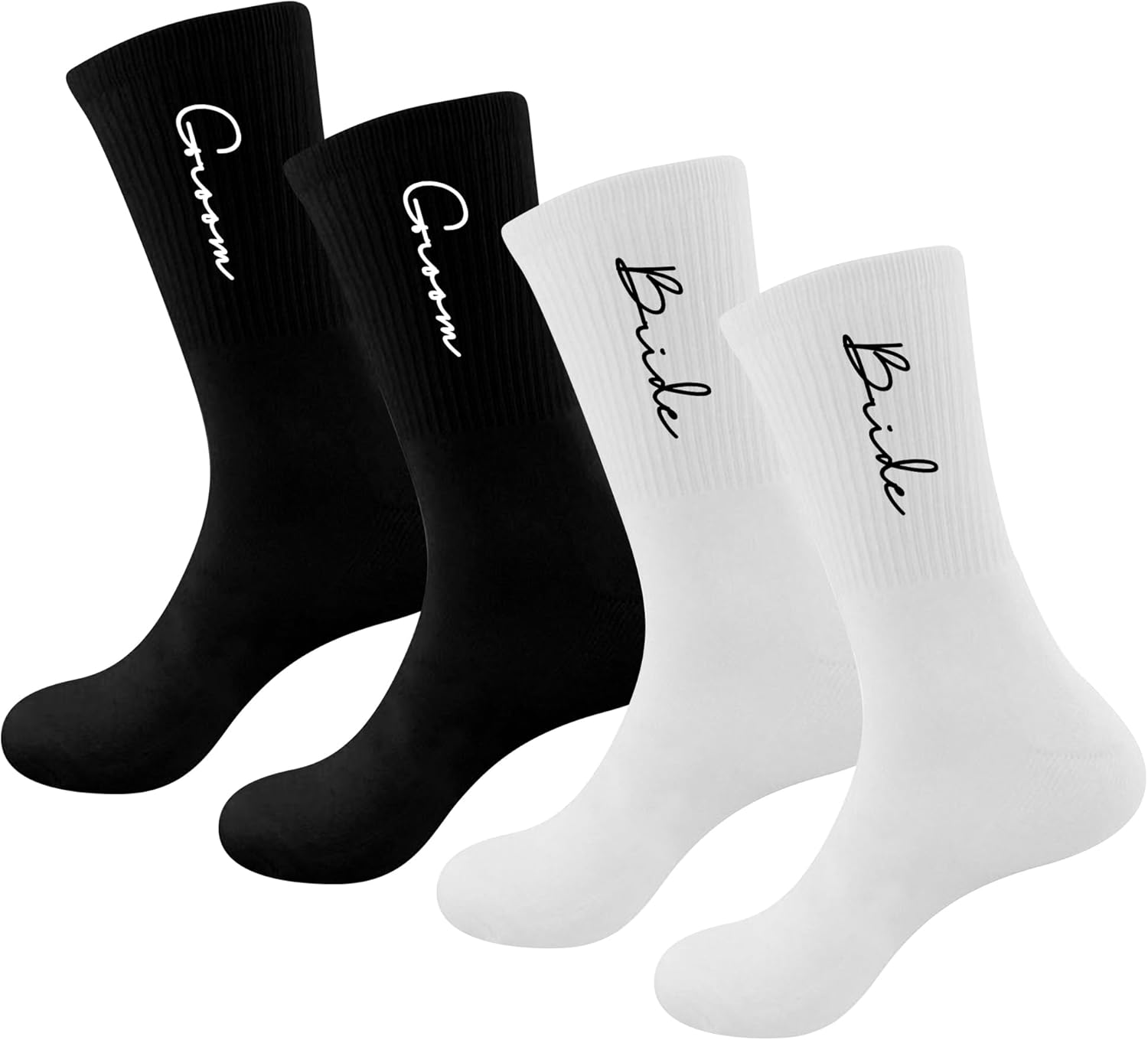 Bride and Groom Socks, Engagement Gifts for Couples, Wedding Gifts Crew Socks,Honeymoon Essentials One Size A1 Bride and Groom