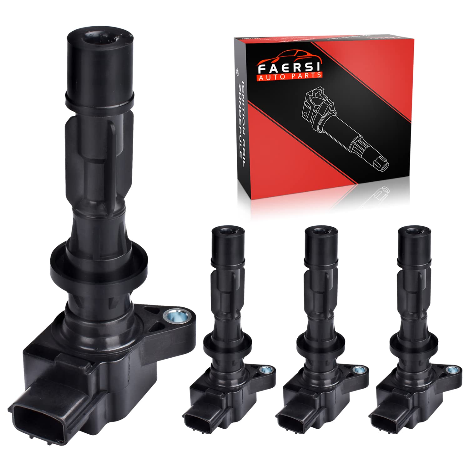 FAERSIIgnition Coil Pack of 4, Mazda 3, 6, CX-7, MX-5 Miata, 2006-2015, UF540, L3G218100A, C1683, 5C1740