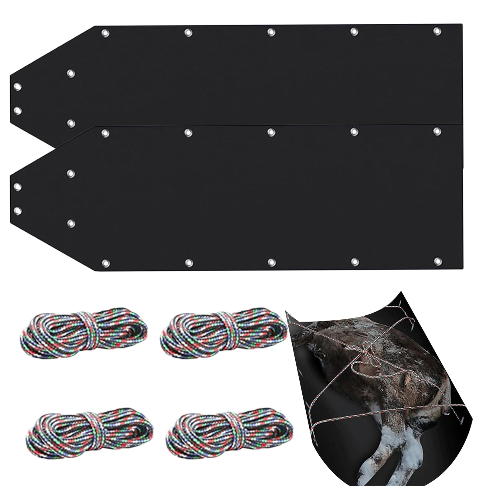 Deer Drag Sledge - 23x76 Inch 680g, Multifunctional Hunting Pulk, Firewood Sledge Carrier | Outdoor Equipment Transportation Ice Fishing Equipment Supplies Garden Waste Trophy Transport Wear-resistant