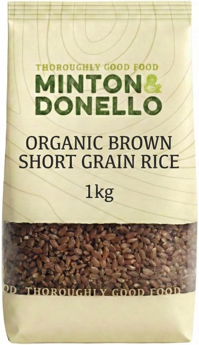 – Minton & Donello - Organic Short Grain Brown Rice, Rich & Nutty, Bulk Pack, 1kg