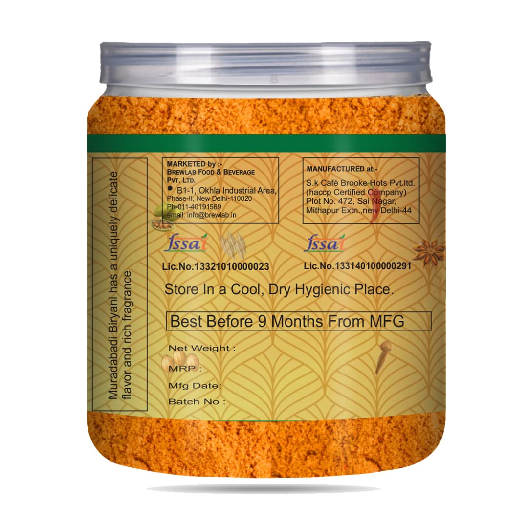 Brew Lab Traditional Muradabadi Biryani Masala | Authentic, Aromatic, Flavorful (250GM) 1
