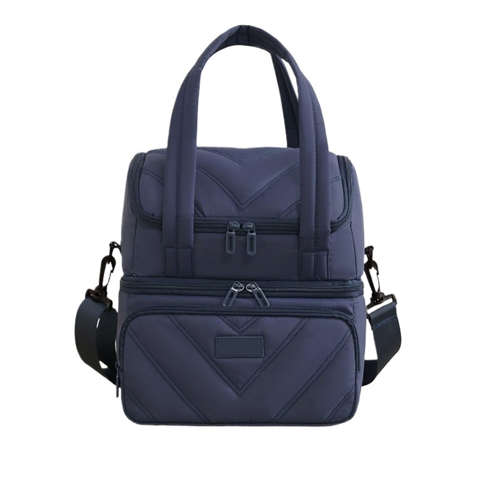 Sac Isotherme Repas Sac à déjeuner isolé Double Couche, Pochette résistante de Grande capacité, Durable et Portable for Pique-Nique Camping 1 pièce(Deeep Blue)