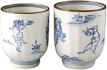 ☆ 小石陶斉 清水焼 染付湯呑 ☆ 小石陶斉 清水焼 染付湯呑 ☆ 小石陶斉 清水焼 染付湯呑 ☆ 小石陶斉 清水焼 染付湯呑