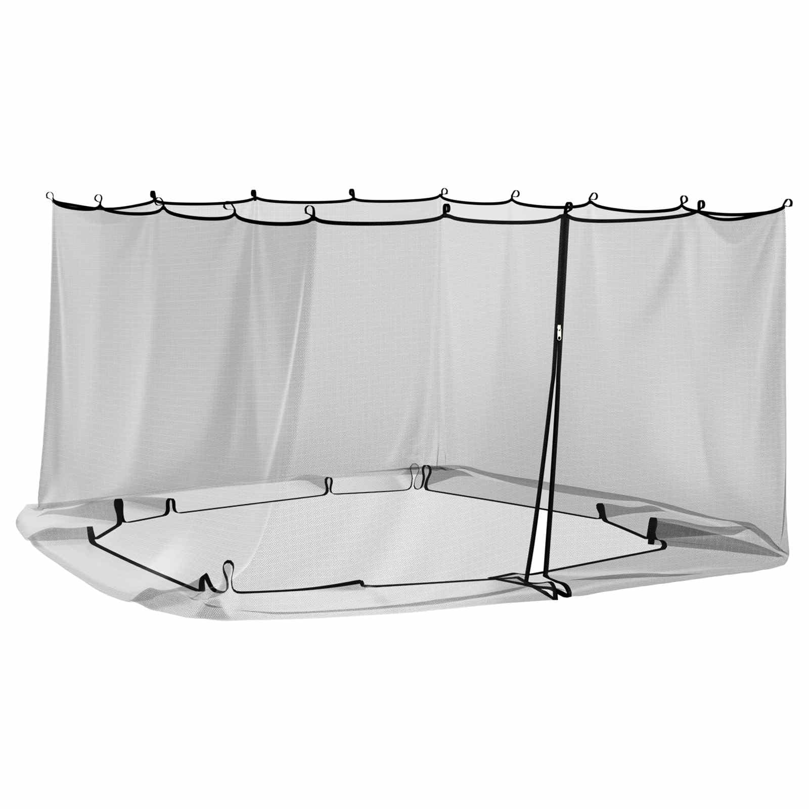 Moustiquaire pour Gazebo, Moustiquaire pour Pavillon Tonnelle 220 Mesh Noir 4x3x2 cm Polyester