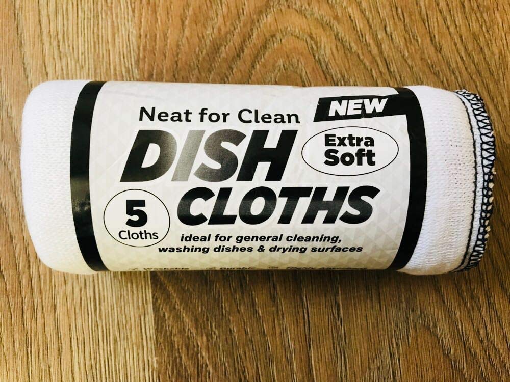 Nausha New Large Dish Wash Cloth Ideal For Clean & Wash Dish Cleaning Large Dish Cloths 30 x 35cm Premium Quality Pack of 24-48-96 (24)