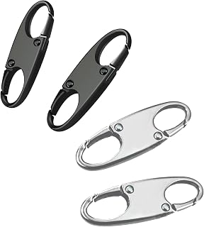 Zipper Clip Theft Deterrent,Double Opening Zipper Pull Replacement,Detachable Connectors Lock-Combo 4PCS
